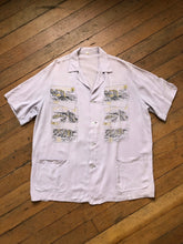 Load image into Gallery viewer, vintage 1950s rayon novelty shirt