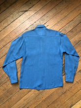 Load image into Gallery viewer, vintage 1940s 50s blue rayon shirt