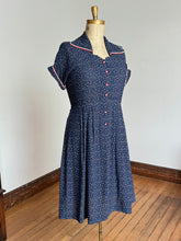 Load image into Gallery viewer, vintage 1940s 50s polka dot dress {XL}