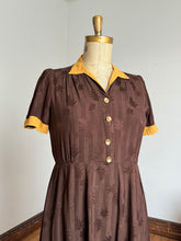 Load image into Gallery viewer, vintage 1940s botanical fern dress {XL}