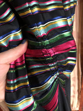 Load image into Gallery viewer, vintage 1940s striped dress {xxs}