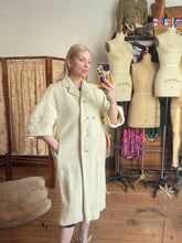 Load image into Gallery viewer, vintage 1950s 60s white coat {XL}