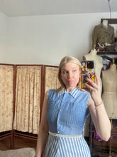 Load image into Gallery viewer, vintage 1950s striped dress {xs}