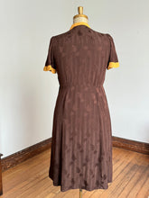 Load image into Gallery viewer, vintage 1940s botanical fern dress {XL}