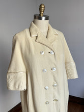 Load image into Gallery viewer, vintage 1950s 60s white coat {XL}