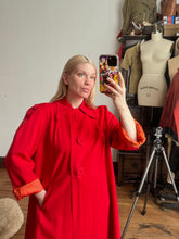 Load image into Gallery viewer, vintage 1940s red coat {L}