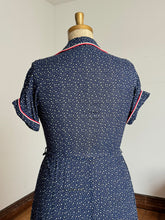 Load image into Gallery viewer, vintage 1940s 50s polka dot dress {XL}