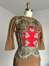 Load image into Gallery viewer, vintage 1960s scarf dress {xs}