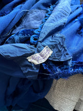 Load image into Gallery viewer, vintage 1930s blue velvet dress {xs}