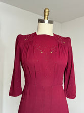 Load image into Gallery viewer, AS-IS vintage 1940s shooting star studded dress {m}