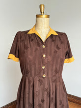 Load image into Gallery viewer, vintage 1940s botanical fern dress {XL}