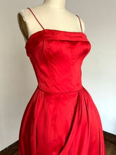 Load image into Gallery viewer, vintage 1950s bubble hem party dress {xs}