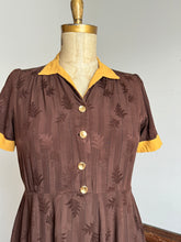 Load image into Gallery viewer, vintage 1940s botanical fern dress {XL}