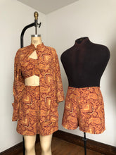 Load image into Gallery viewer, vintage 1940s rayon "his & hers" swim set {L}