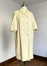 Load image into Gallery viewer, vintage 1950s 60s white coat {XL}