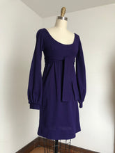 Load image into Gallery viewer, vintage 1960s 70s Alvin Duskin purple mini dress {xs}