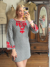 Load image into Gallery viewer, vintage 1960s checkered dress {s}