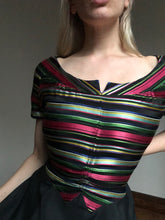 Load image into Gallery viewer, vintage 1940s striped dress {xxs}