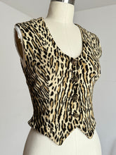 Load image into Gallery viewer, vintage 1950s leopard print vest top {s}