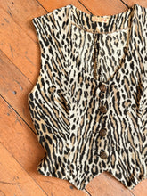 Load image into Gallery viewer, vintage 1950s leopard print vest top {s}