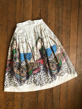 Load image into Gallery viewer, vintage 1950s novelty beached boats skirt {xxs}