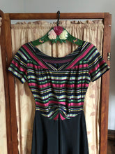 Load image into Gallery viewer, vintage 1940s striped dress {xxs}