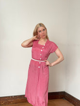 Load image into Gallery viewer, vintage 1940s pink polka dot dress {m}