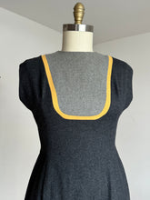 Load image into Gallery viewer, vintage 1950s grey wool wiggle dress {m}