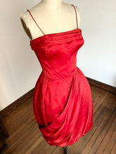 Load image into Gallery viewer, vintage 1950s bubble hem party dress {xs}