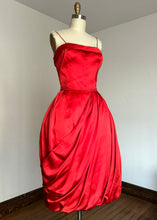 Load image into Gallery viewer, vintage 1950s bubble hem party dress {xs}