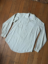 Load image into Gallery viewer, vintage 1950s green gingham long sleeve shirt