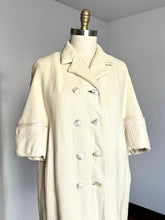 Load image into Gallery viewer, vintage 1950s 60s white coat {XL}