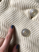Load image into Gallery viewer, vintage 1950s 60s white coat {XL}