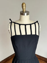 Load image into Gallery viewer, vintage 1960s cage neck dress {xs}