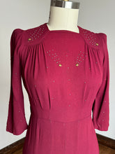 Load image into Gallery viewer, AS-IS vintage 1940s shooting star studded dress {m}