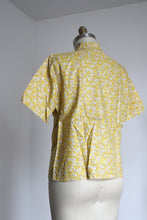 Load image into Gallery viewer, NOS vintage 1950s yellow floral top {XL}