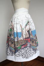 Load image into Gallery viewer, vintage 1950s novelty beached boats skirt {xxs}