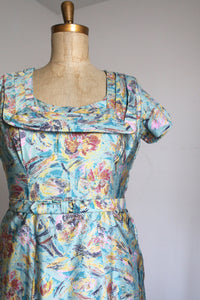 vintage 1950s cotton day dress {XL}