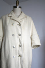 Load image into Gallery viewer, vintage 1950s 60s white coat {XL}