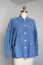 Load image into Gallery viewer, vintage 1940s 50s denim smock jacket {S-L}