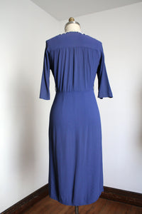vintage 1930s front zip dress {L}