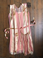Load image into Gallery viewer, vintage 1920s pink striped dress {m}