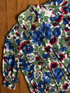 vintage 1940s floral smock {XL}