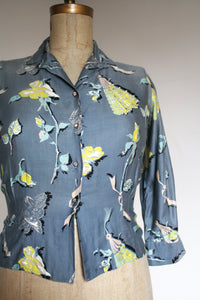 vintage 1950s novelty blouse {XL}