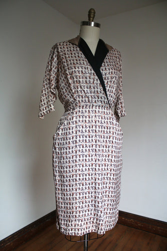 vintage 1950s POODLE dress {m}