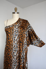 Load image into Gallery viewer, vintage 1970s leopard print maxi dress