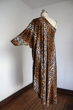 Load image into Gallery viewer, vintage 1970s leopard print maxi dress