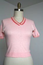 Load image into Gallery viewer, vintage 1950s pink knit top {m+}