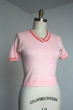 Load image into Gallery viewer, vintage 1950s pink knit top {m+}