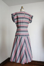 Load image into Gallery viewer, vintage 1940s striped two piece set {s}